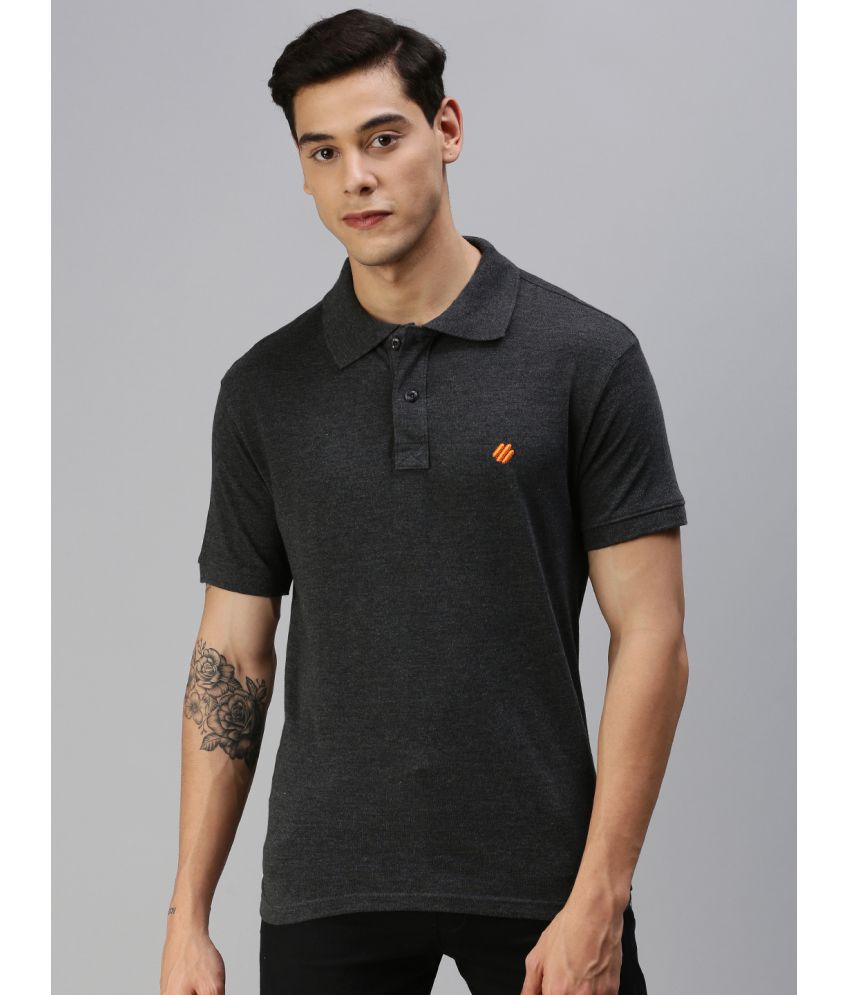     			ONN - Charcoal Cotton Blend Regular Fit Men's Polo T Shirt ( Pack of 1 )