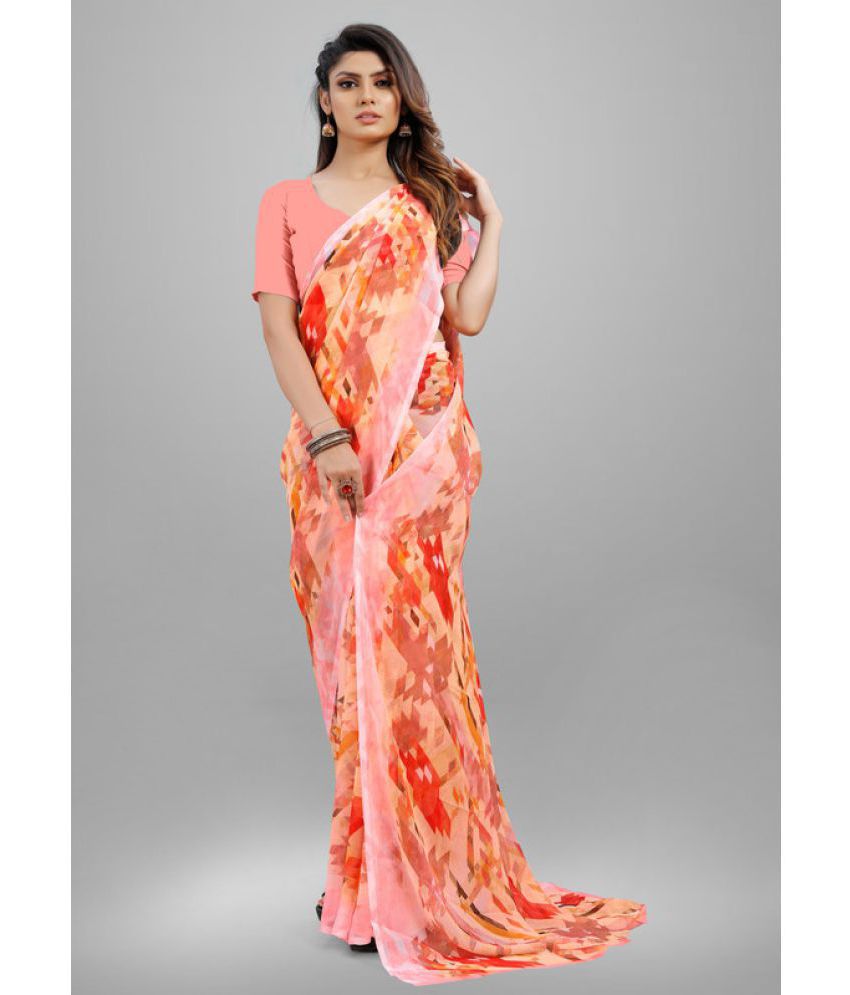     			Sitanjali - Pink Chiffon Saree With Blouse Piece ( Pack of 1 )