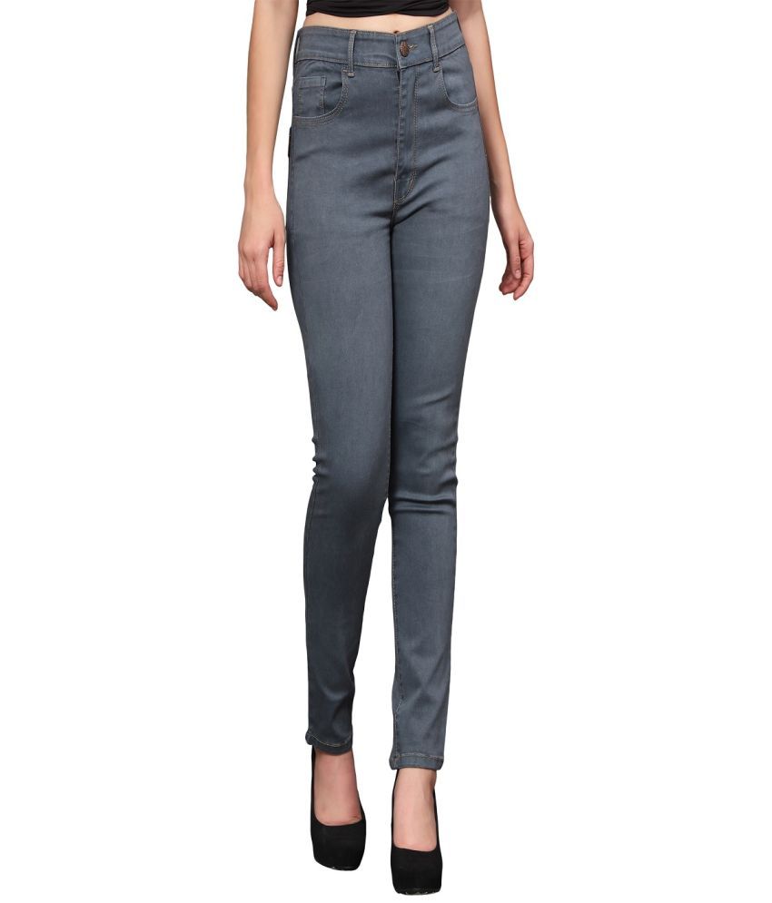     			AngelFab - Grey Denim Skinny Fit Women's Jeans ( Pack of 1 )