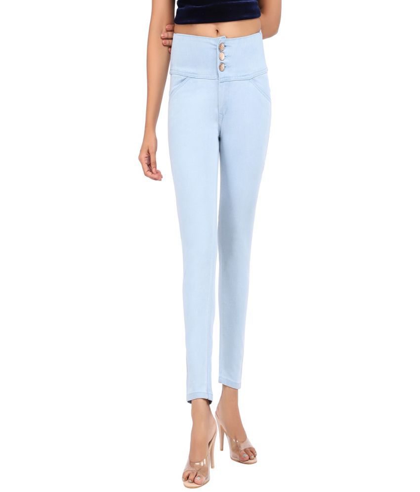     			AngelFab - Light Blue Denim Skinny Fit Women's Jeans ( Pack of 1 )