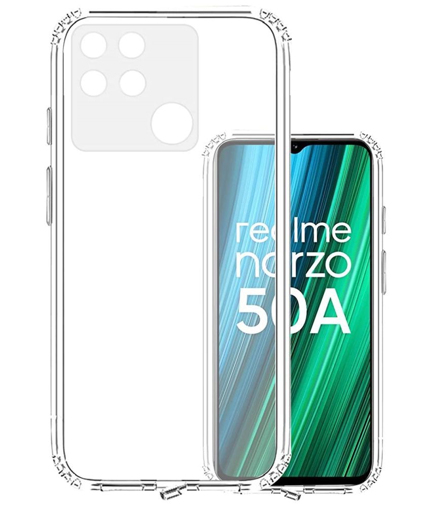     			Case Vault Covers - Transparent Silicon Silicon Soft cases Compatible For realme narzo 50A ( Pack of 1 )