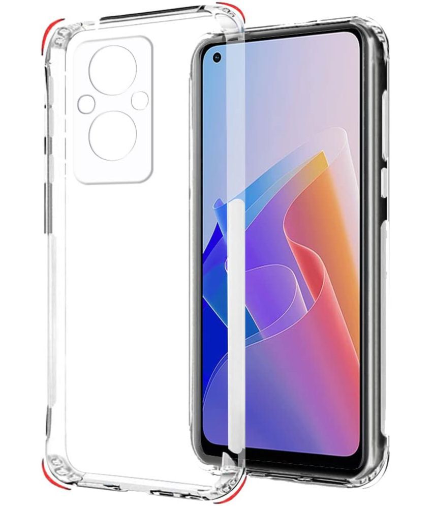     			Case Vault Covers - Transparent Silicon Silicon Soft cases Compatible For Oppo F21 Pro 5G ( Pack of 1 )