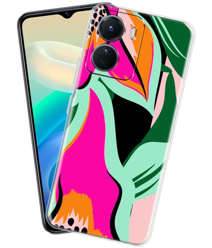     			NBOX - Multicolor Silicon Printed Back Cover Compatible For Vivo Y16 ( Pack of 1 )