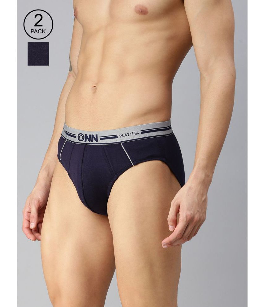     			ONN Pack of 2 Cotton Blend Men's Briefs ( Navy Blue )