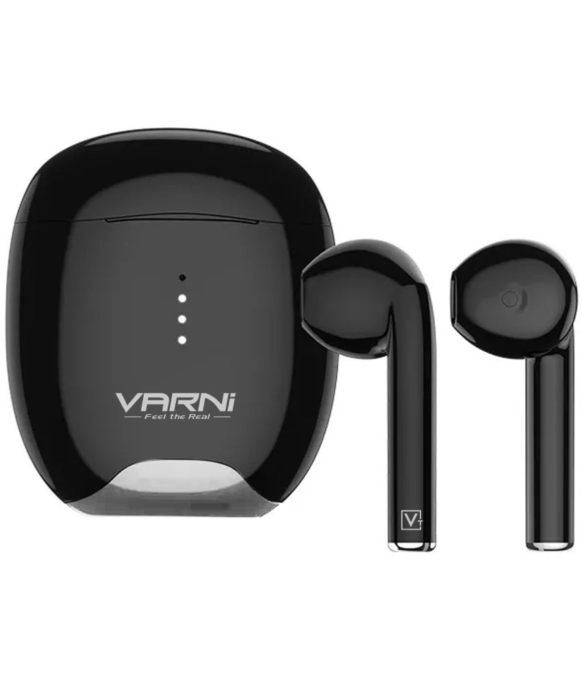 Varni IP12 On Ear True Wireless (TWS) 35 Hours Playback IPX5(Splash & Sweat Proof) Auto pairLight weight -Bluetooth V 5.0 Black