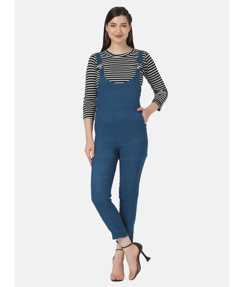     			BuyNewTrend - Blue Cotton Blend Women's Dungarees ( Pack of 1 )