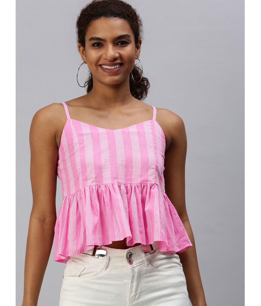    			JAIPUR VASTRA - Pink Cotton Women's Crop Top ( Pack of 1 )