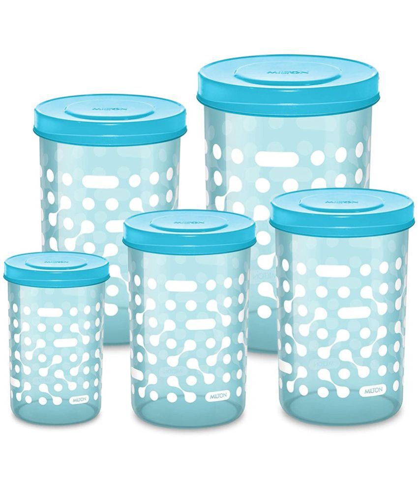     			Milton Storex 5-in-1 Plastic Container Set, 5-Pieces, Blue