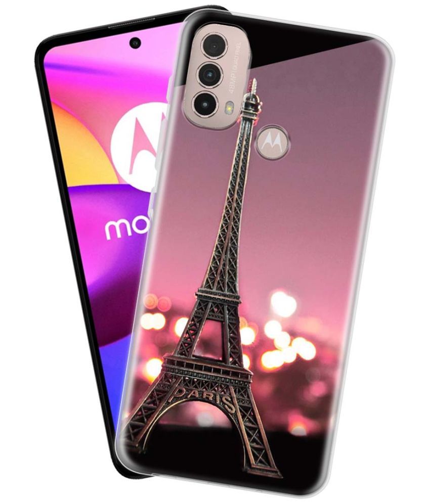     			NBOX - Multicolor Silicon Printed Back Cover Compatible For Motorola Moto E40 ( Pack of 1 )