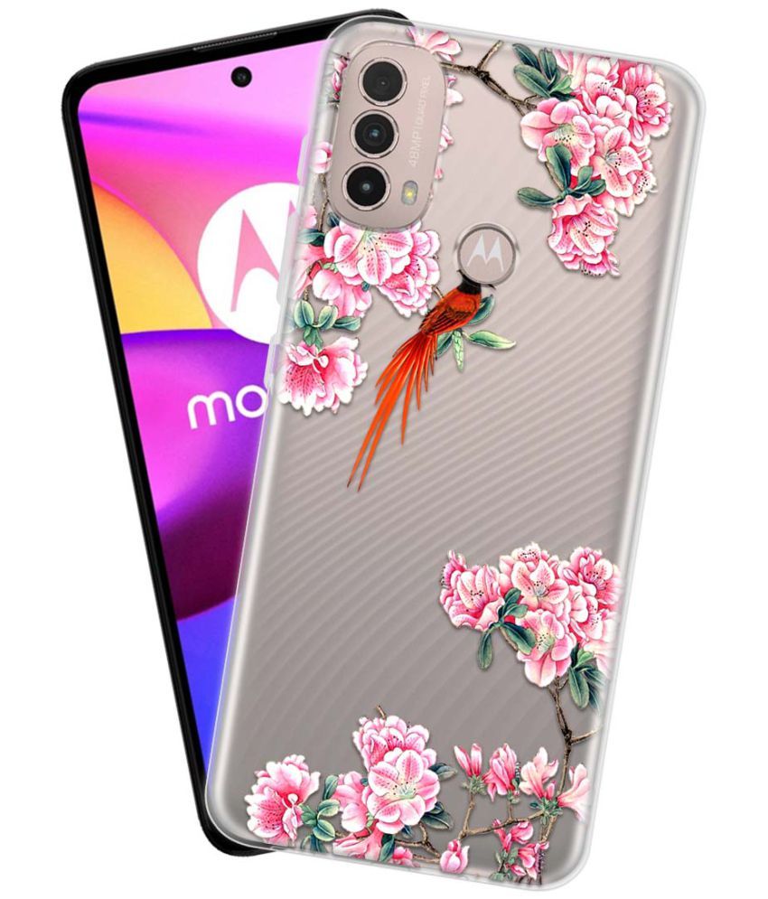     			NBOX - Multicolor Silicon Printed Back Cover Compatible For Motorola Moto E40 ( Pack of 1 )