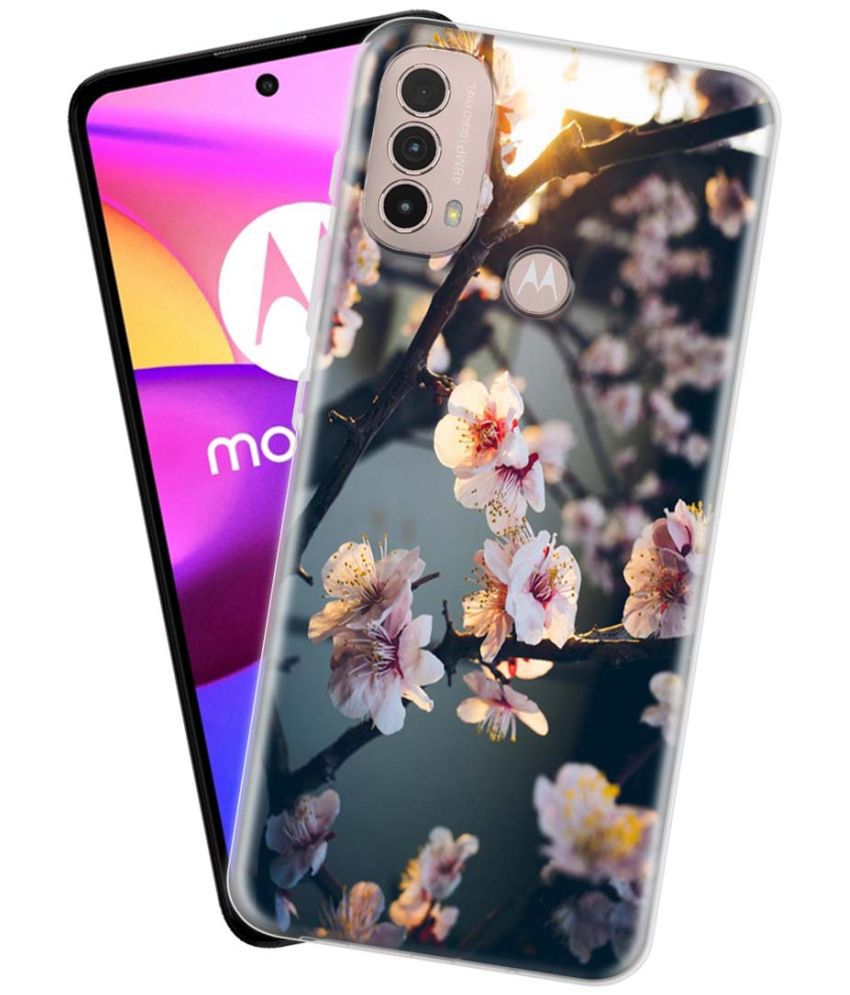    			NBOX - Multicolor Silicon Printed Back Cover Compatible For Motorola Moto E40 ( Pack of 1 )