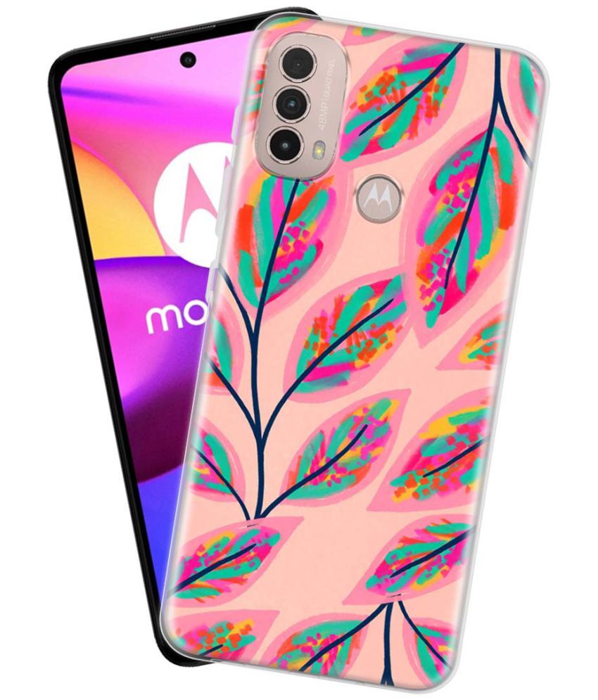     			NBOX - Multicolor Silicon Printed Back Cover Compatible For Motorola Moto E40 ( Pack of 1 )