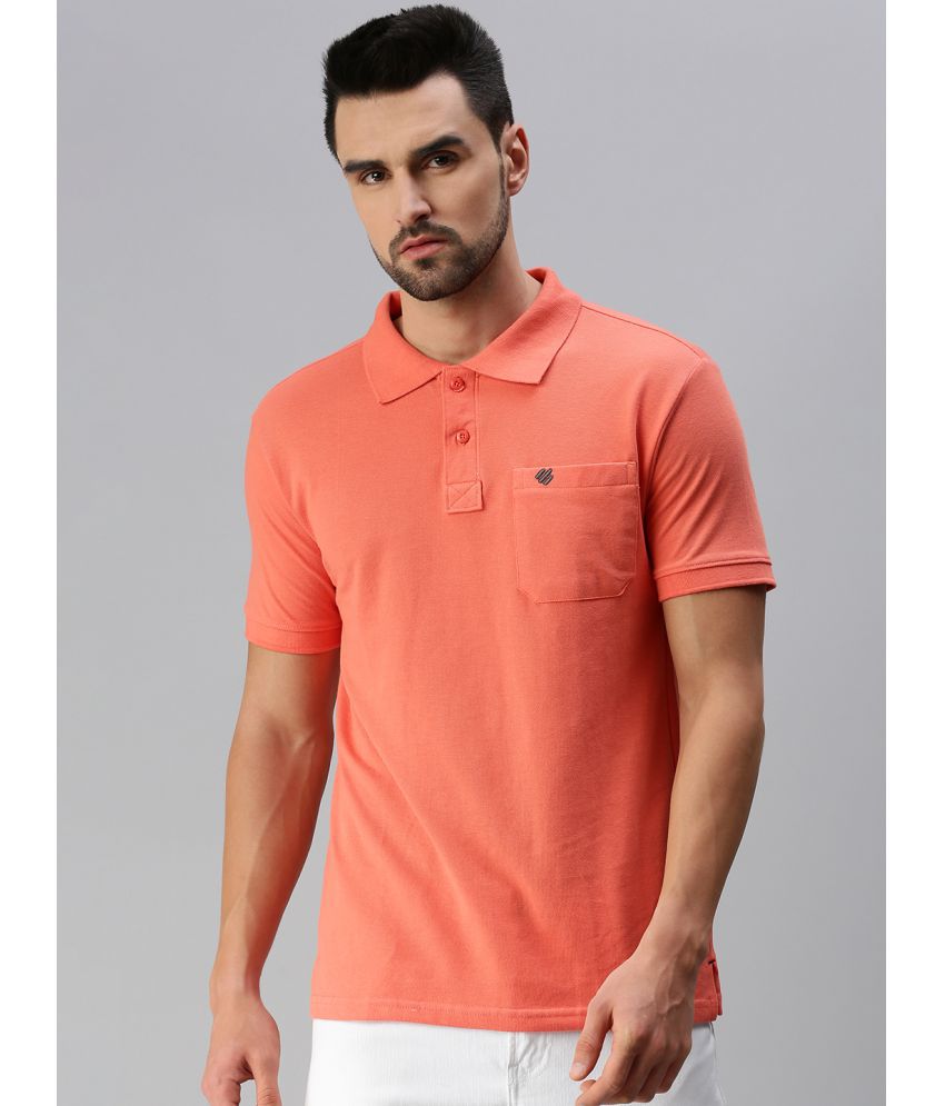     			ONN - Peach Cotton Blend Regular Fit Men's Polo T Shirt ( Pack of 1 )
