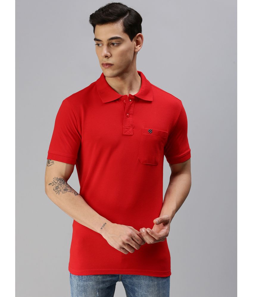     			ONN - Red Cotton Blend Regular Fit Men's Polo T Shirt ( Pack of 1 )