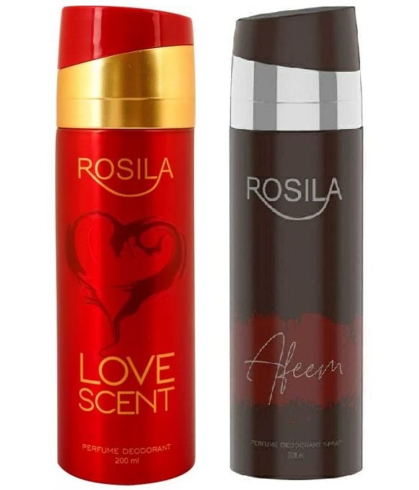     			ROSILA - 1 LOVE SCENT  1 AFEEM DEODORANT Deodorant Spray for Men,Women 400 ml ( Pack of 2 )