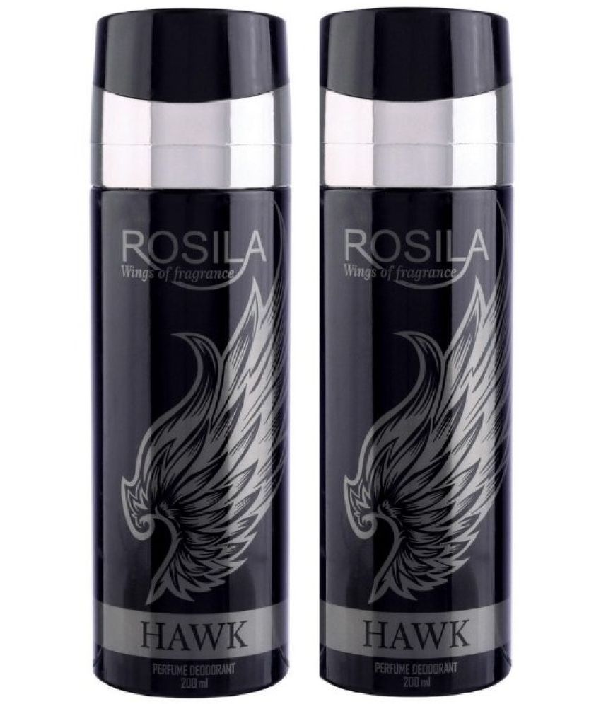     			ROSILA - 2 HAWK DEODORANT ,200MLEACH, PACK OF 2. Deodorant Spray for Men,Women 400 ml ( Pack of 2 )