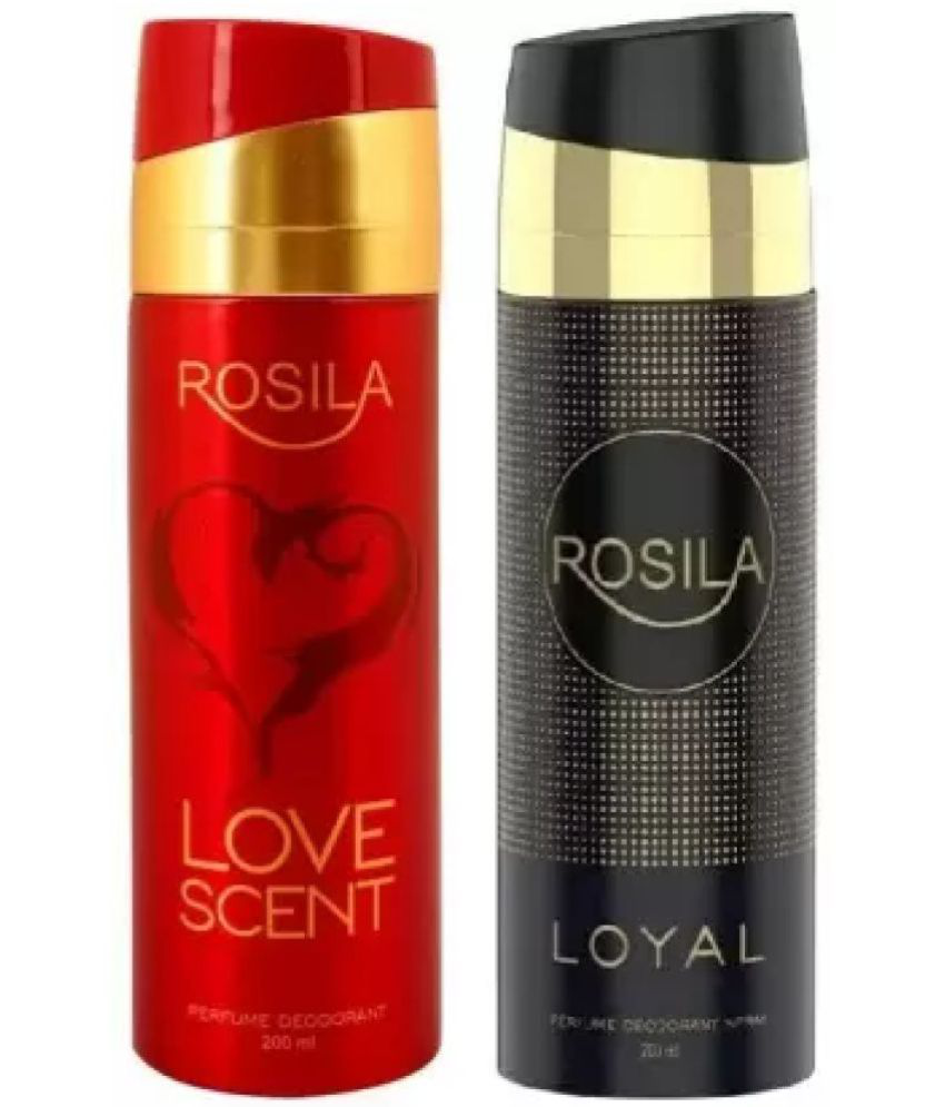     			ROSILA - LOVE SCENT,LOYAL DEODORANT, 200ML Deodorant Spray for Women,Men 400 ml ( Pack of 2 )