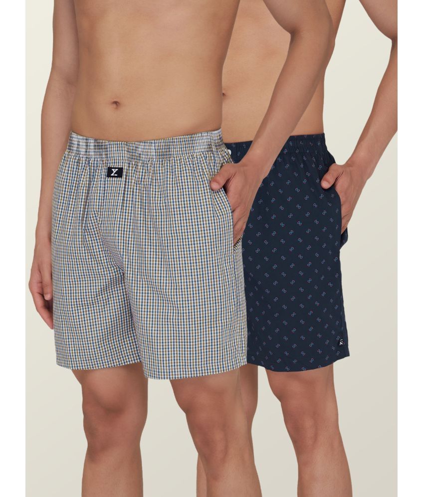     			XYXX Pack of 2 Cotton Blend Men's Boxer- ( White )