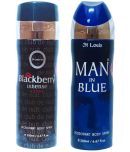 St Louis - 1 MAN IN BLUE 1, BLACKBERRY INTENSE Deodorant Spray for Men,Women 400 ml ( Pack of 2 )