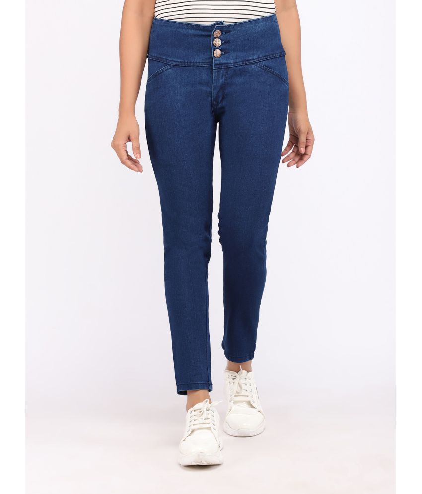     			AngelFab - Blue Denim Skinny Fit Women's Jeans ( Pack of 1 )