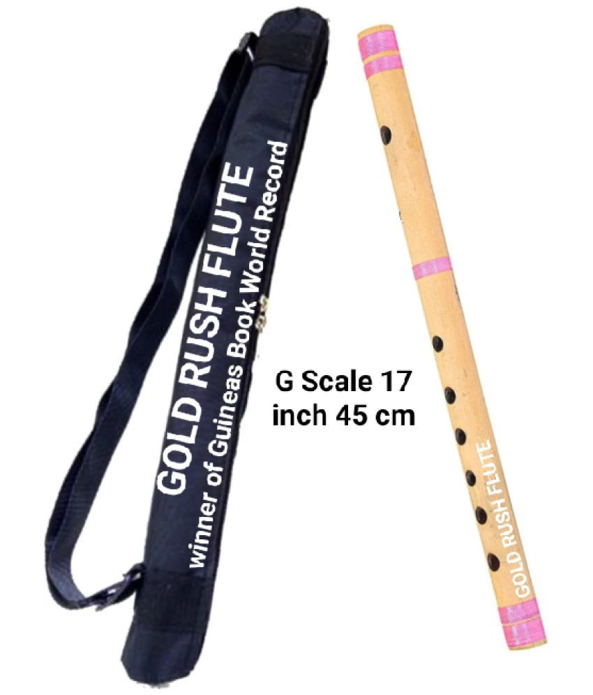 G Scale Six Holes Bamboo Flute Middle Size 17 inch 45 CM Length With