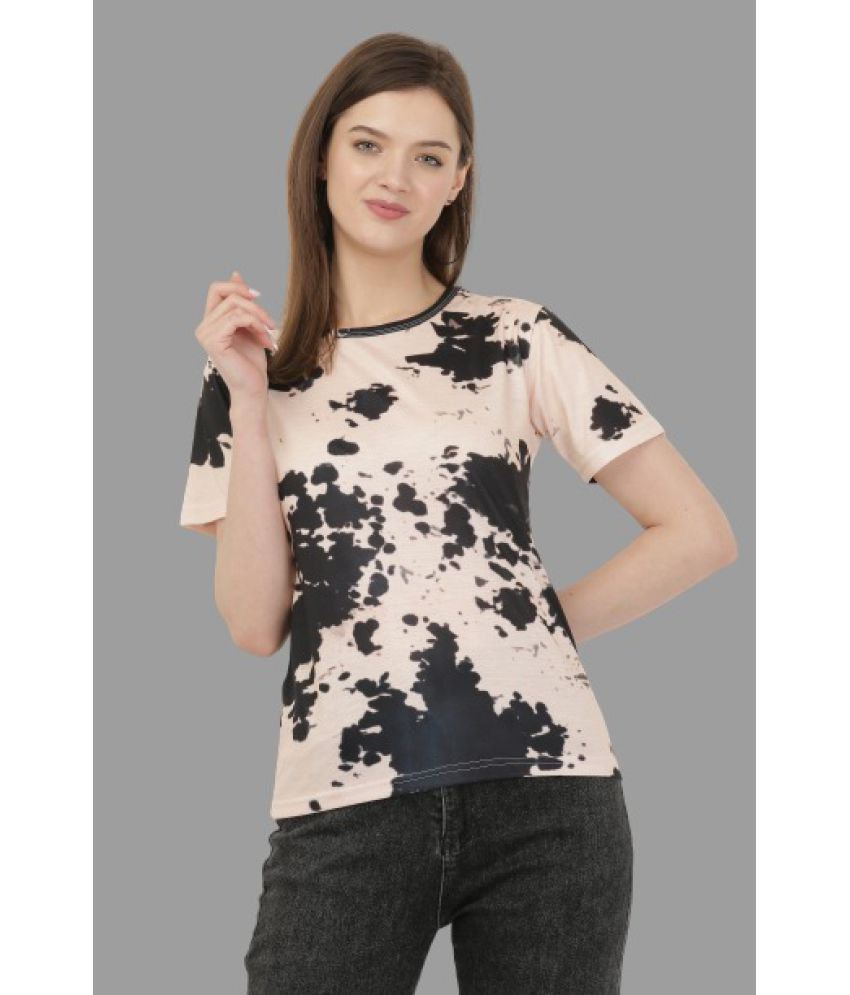 Leotude - Peach Cotton Blend Regular Fit Women's T-Shirt ( Pack of 1 )