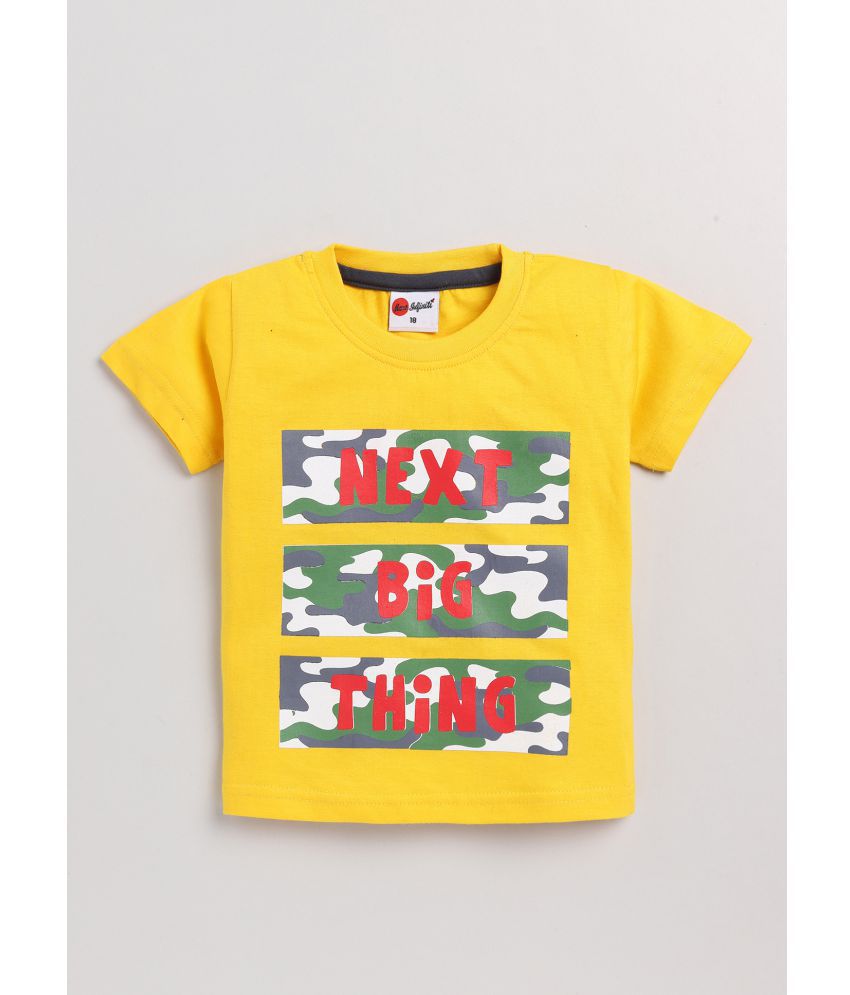     			Mars Infiniti - Yellow Cotton Blend Boy's T-Shirt ( Pack of 1 )