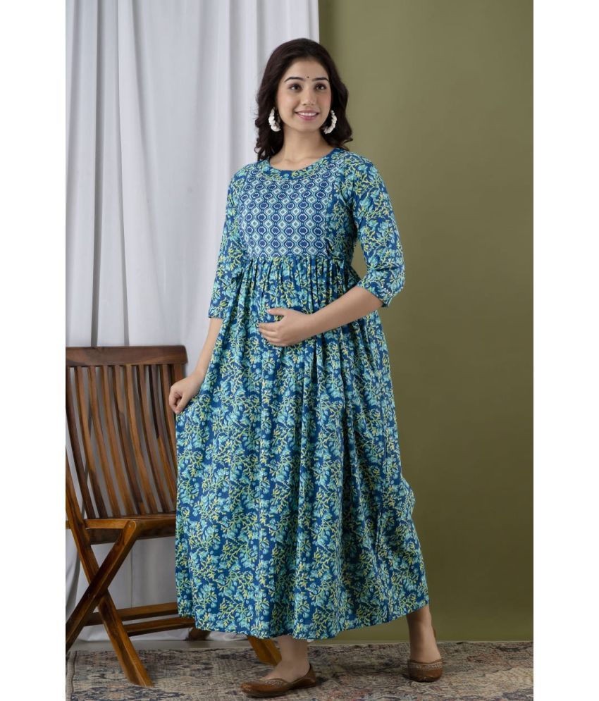     			Nevisha Style Multi Color Cotton Maternity Kurta