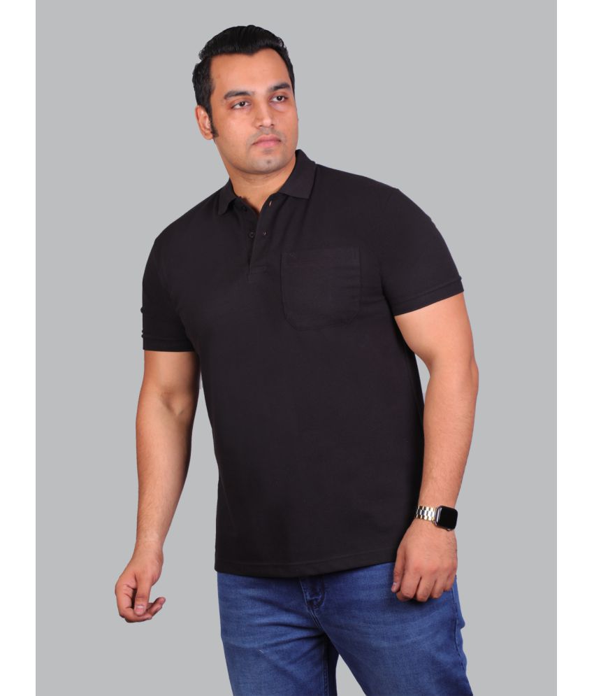     			Xmex - Black Cotton Blend Regular Fit Men's Polo T Shirt ( Pack of 1 )