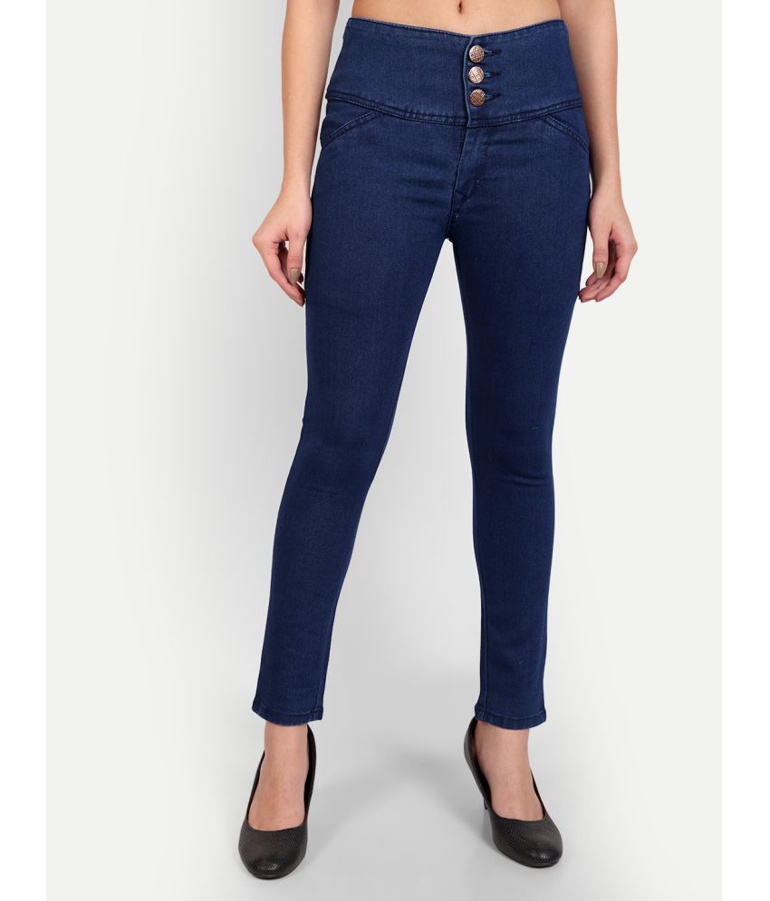     			AngelFab - Blue Denim Skinny Fit Women's Jeans ( Pack of 1 )