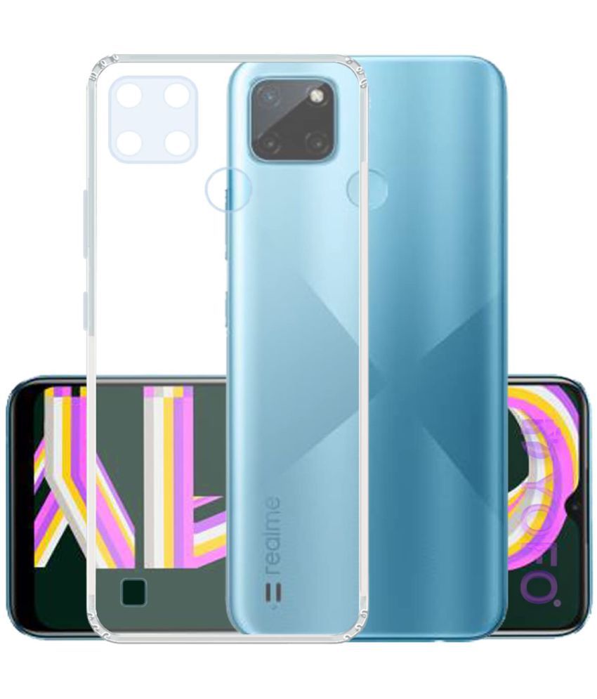     			Case Vault Covers - Transparent Silicon Silicon Soft cases Compatible For Realme C21Y ( Pack of 1 )