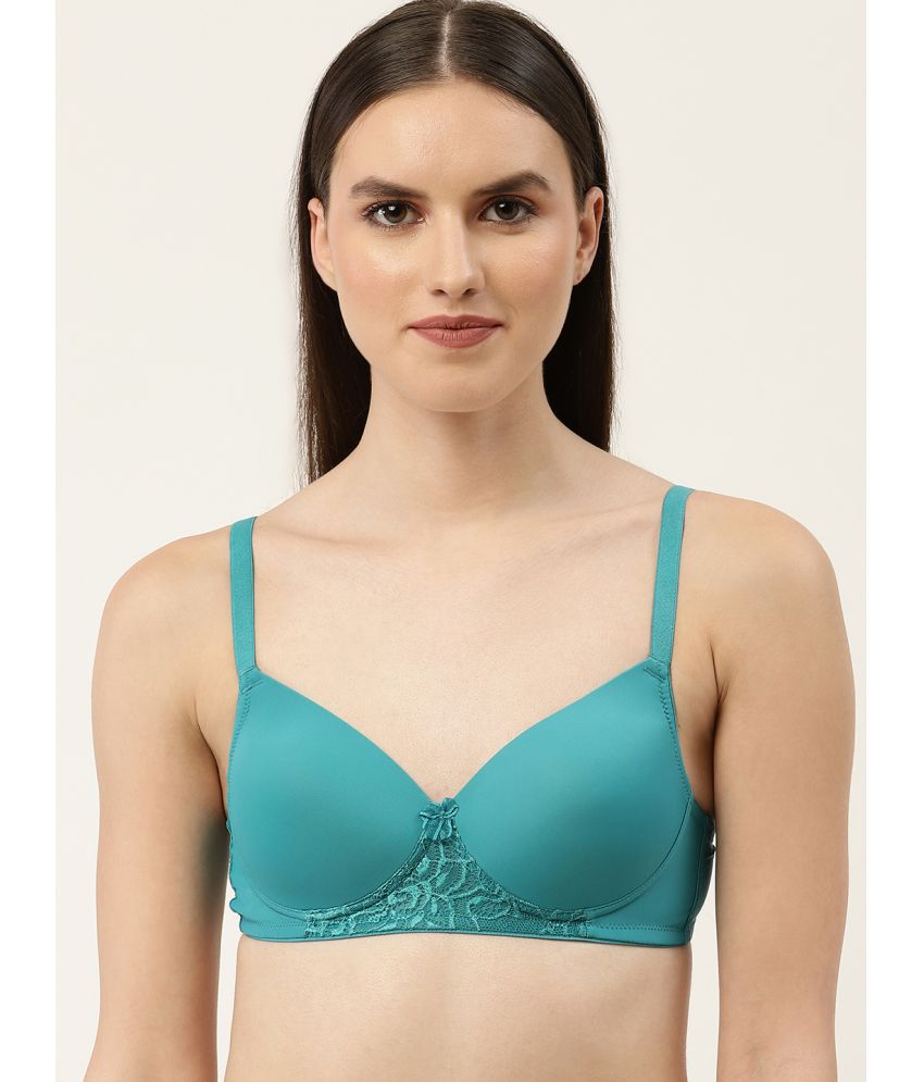     			Leading Lady - Green Polyester Lightly Padded Women's T-Shirt Bra ( Pack of 1 )