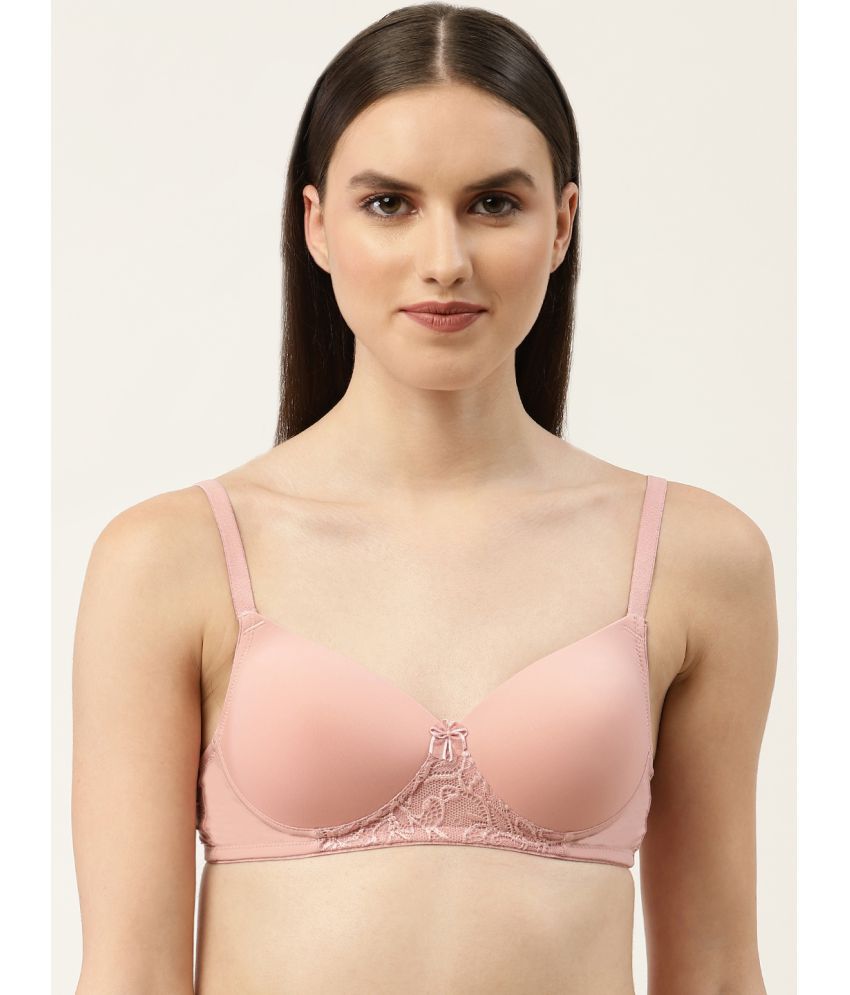     			Leading Lady - Pink Polyester Lightly Padded Women's T-Shirt Bra ( Pack of 1 )