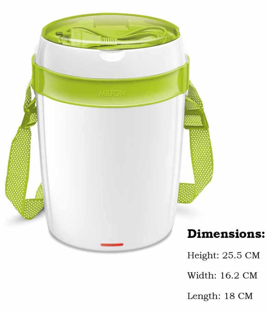     			Milton Futron Stainless Steel Electric Lunch Box 4 Containers 360 ml Green