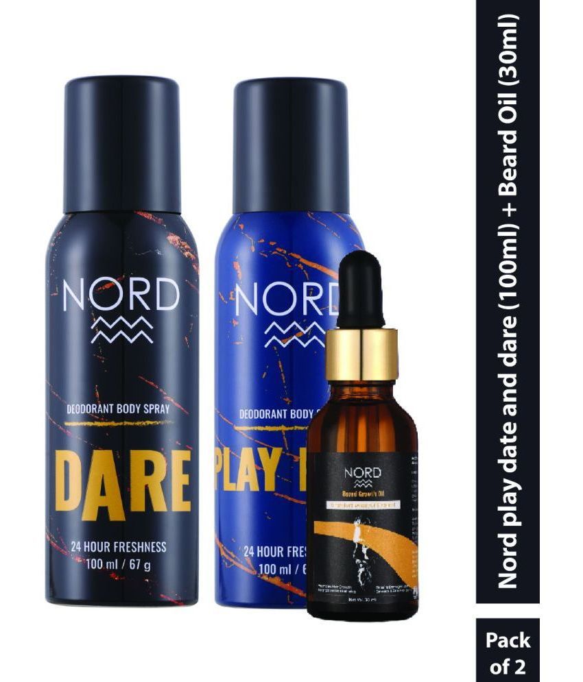     			Nord play date and dare + Beard Oil | Pack of 2