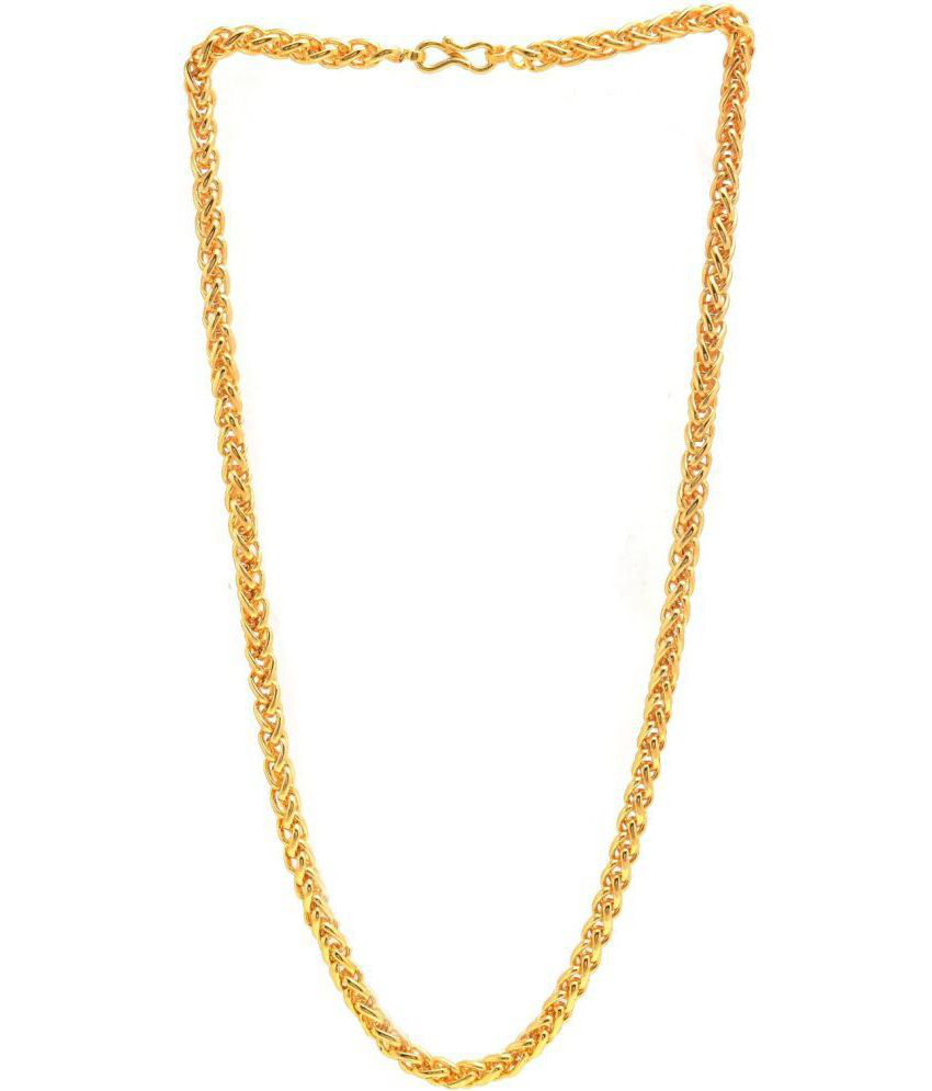     			PUJVI Gold Plated Alloy Chain ( Pack of 1 )