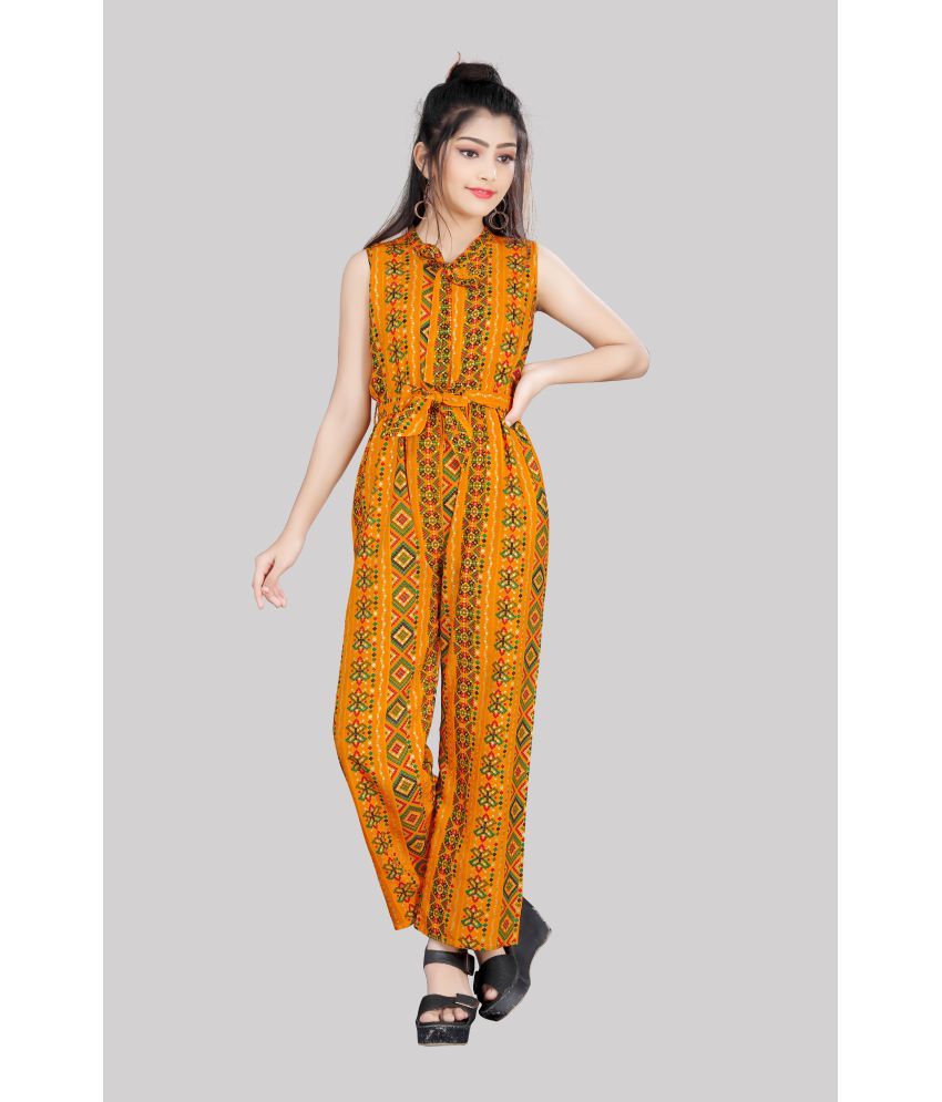     			R K Maniyar - Yellow Rayon Girls Jumpsuit ( Pack of 1 )