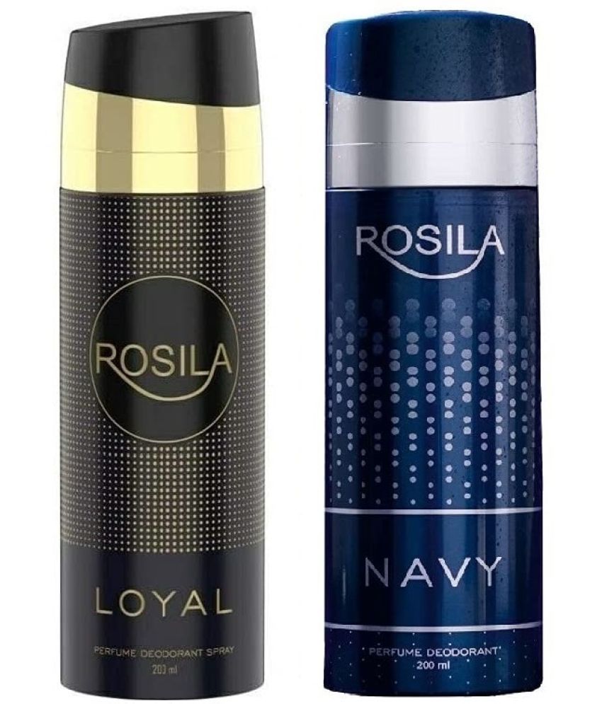     			ROSILA - 1 LOYAL 1 NAVY DEODORANT , Deodorant Spray for Men,Women 400 ml ( Pack of 2 )