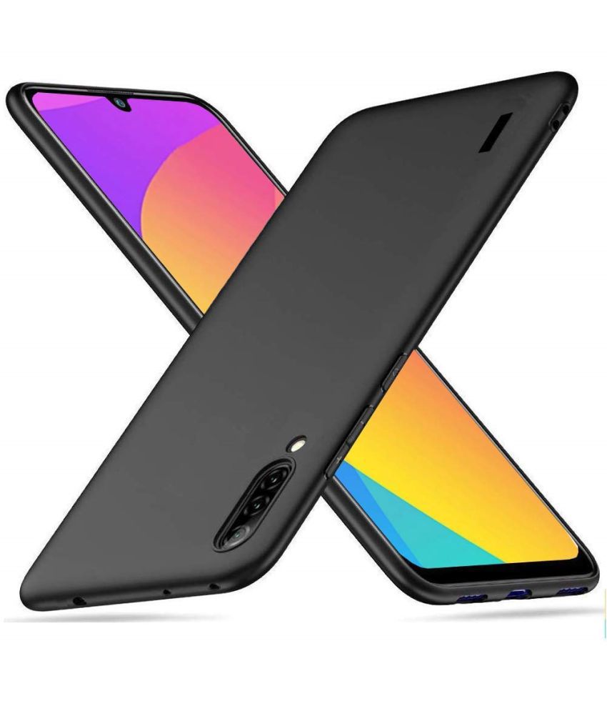     			Spectacular Ace - Black Silicon Plain Cases Compatible For Xiaomi Mi A3 ( Pack of 1 )