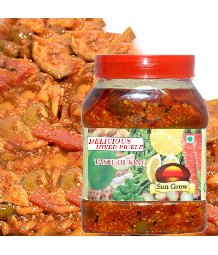     			Sun Grow DELICIOUS All in ONE Mixed Veg. Pickle We Serve Natural You Eat Natural No Artificial Colors Pickle 1 kg