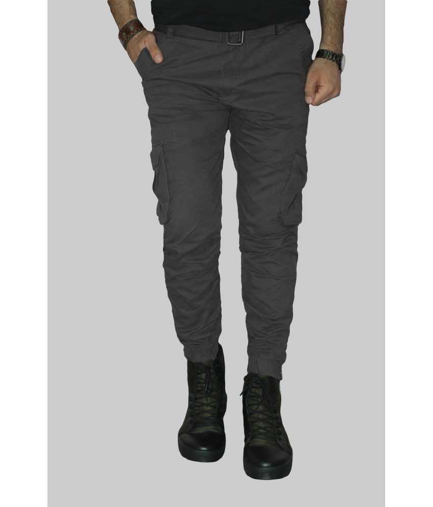     			Urban Legends Dark Grey Regular Cargos ( Pack of 1 )