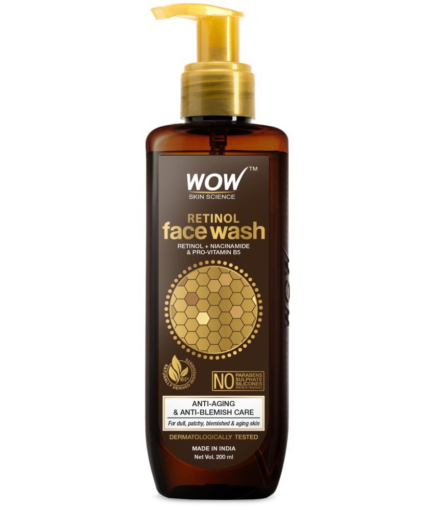     			WOW Skin Science Retinol Face Wash For Fine Lines, Age Spots & Blemishes - 200 ml