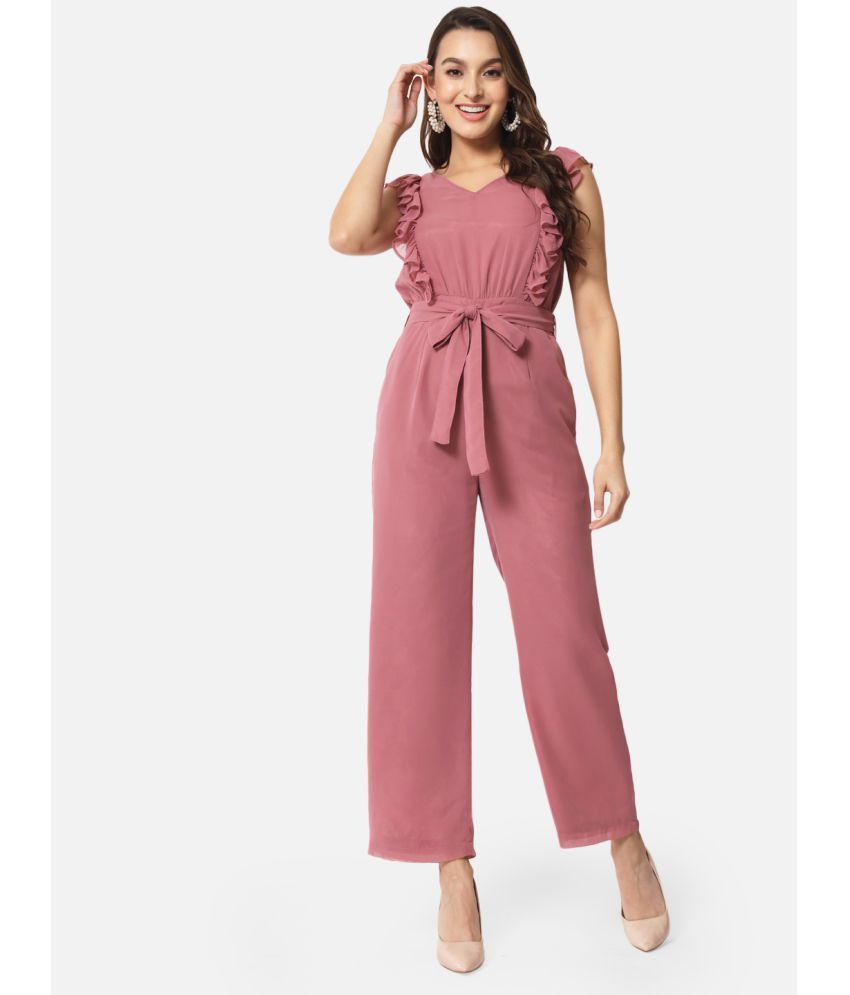     			ALL WAYS YOU - Pink Georgette Regular Fit Women's Jumpsuit ( Pack of 1 )