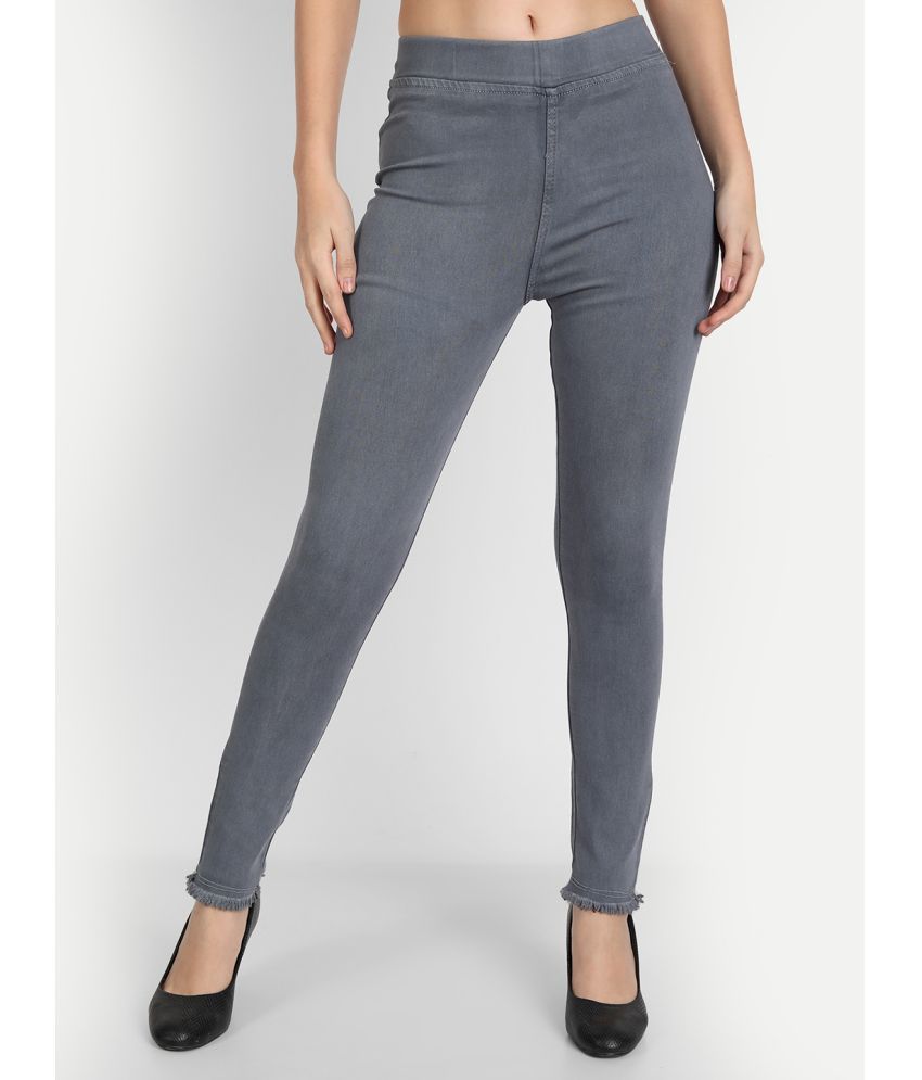     			AngelFab - Denim Regular Fit Grey Women's Jeggings ( Pack of 1 )