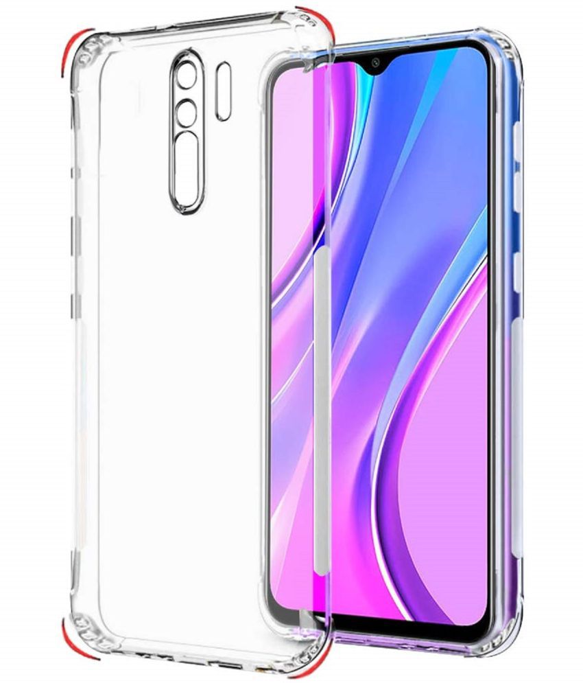     			Case Vault Covers - Transparent Silicon Silicon Soft cases Compatible For Xiaomi Redmi 9 Prime ( Pack of 1 )