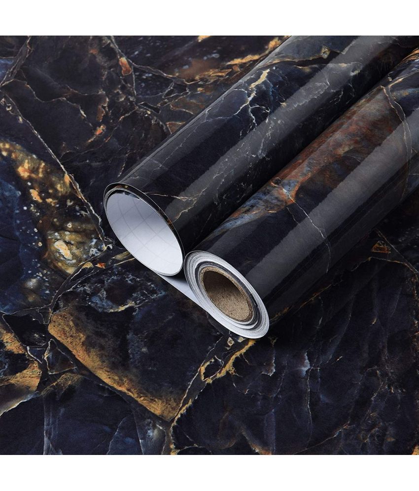     			GREEWELT - Blue Stone Gloss Marble Wallpaper ( 40 x 300 ) cm ( Pack of 1 )