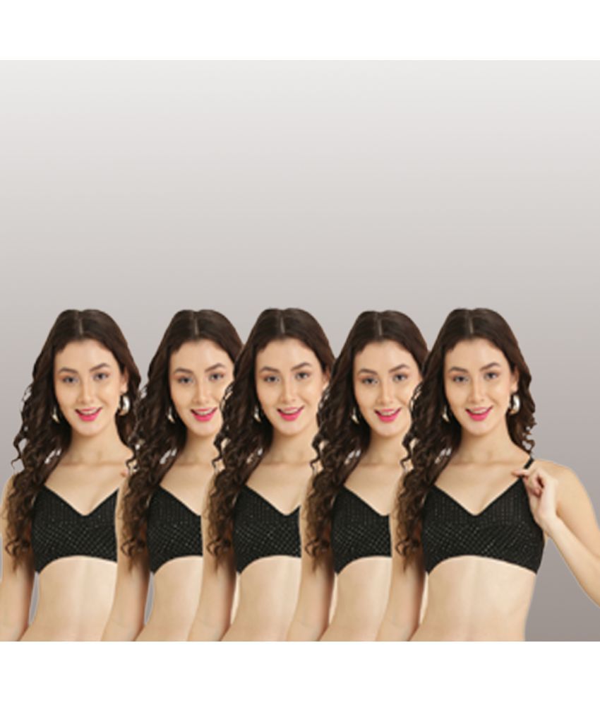     			Hobby Lobby - Black Cotton Blend Non Padded Women's Everyday Bra ( Pack of 5 )