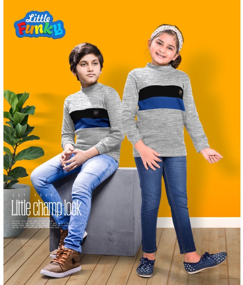     			Little Funky Girls 100% Cotton Thermal ( Grey )