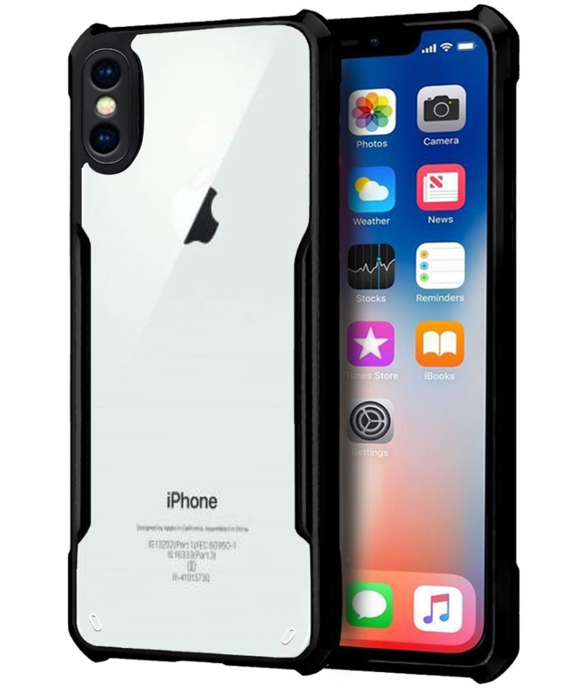     			NBOX - Black Polycarbonate Bumper Cases Compatible For Apple iPhone X ( Pack of 1 )