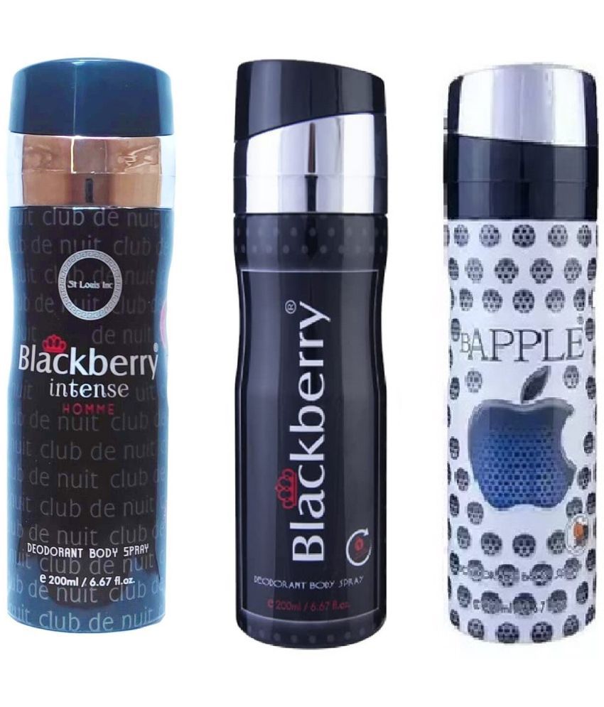     			St Louis - BLACKBERRY INTENSE ,BLACK BERRY ,BAPPLE Deodorant Spray for Women,Men 600 ml ( Pack of 3 )